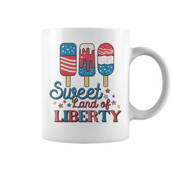 Cute Retro 4Th Of July Popsicle Patriotic Land Of Liberty Coffee Mug | Mazezy