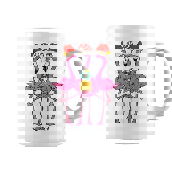 Cute Tropical Flamingos And Pineapple Christmas In July Coffee Mug - Thegiftio