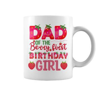 Dad Of The Berry First Birthday Strawberry Girl Matching Coffee Mug | Mazezy CA