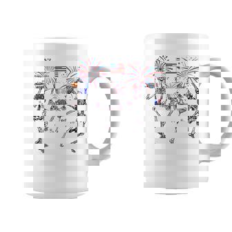 Dancing Skeleton American Usa Flag 4Th Of July Patriotic Patriotic Funny Gifts Coffee Mug | Mazezy