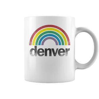Denver Rainbow 70S 80S Style Retro Gay Pride Men Women Coffee Mug | Mazezy