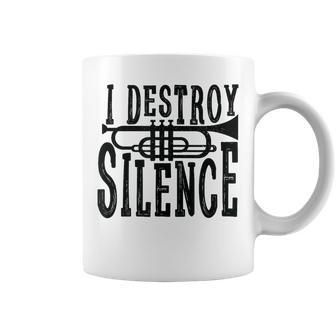 I Destroy Silence Marching Band Trumpet For Women Coffee Mug | Mazezy