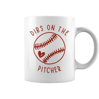 Dibs On The Pitcher Funny Baseball Wife Husband Love Funny Gifts For Husband Coffee Mug | Mazezy