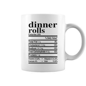 Dinner Rolls Nutrition Facts Apparel Thanksgiving Food Coffee Mug - Monsterry