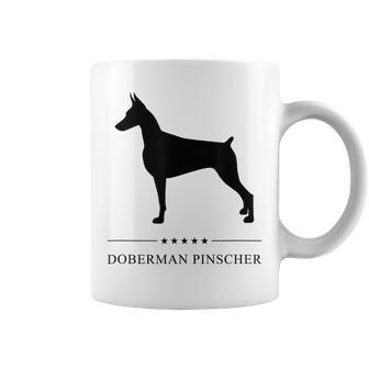 Doberman Pinscher Black Silhouette Coffee Mug | Mazezy