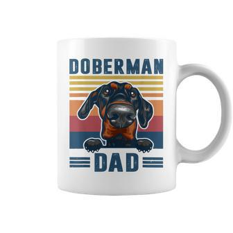 Doberman Pinscher Dad Father Retro Doberman Pinscher Gifts Gift For Mens Coffee Mug | Mazezy