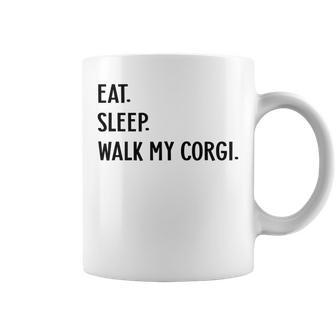 Dog Lover Eat Sleep Walk My Corgi Dog Coffee Mug | Mazezy DE