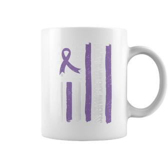 Domestic Violence Awareness Month American Flag Ribbon Coffee Mug - Thegiftio UK