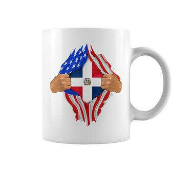Dominican Blood Inside Me Dominican Republic Flag Coffee Mug | Mazezy