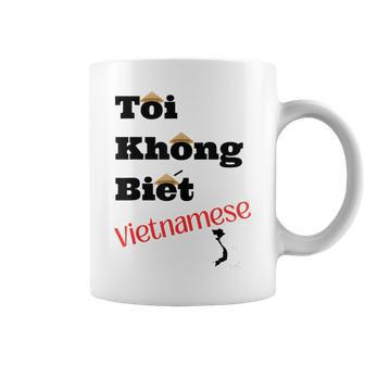 I Don't Know Vietnamese Black Lettering Coffee Mug - Monsterry