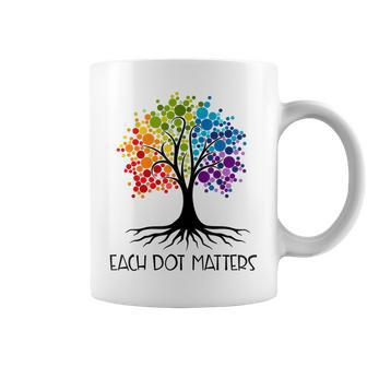 Each Dot Matters Colorful Tree Dot Day Polka Dot Coffee Mug - Seseable