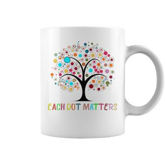 Each Dot Matters Colorful Tree Dot Day Polka Dot Coffee Mug | Mazezy DE