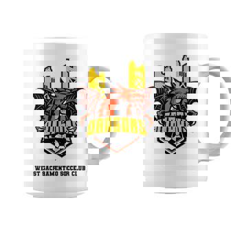 Dragons Soccer Orange Coffee Mug | Mazezy