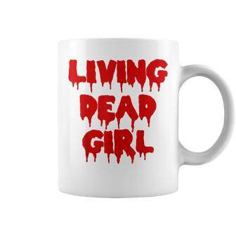 Dripping Blood Halloween Zombie Movie Living Dead Girl Halloween Coffee Mug | Mazezy