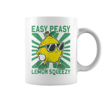 Easy Peasy Lemon Squeezy Lemonade Stand Crew Coffee Mug - Monsterry