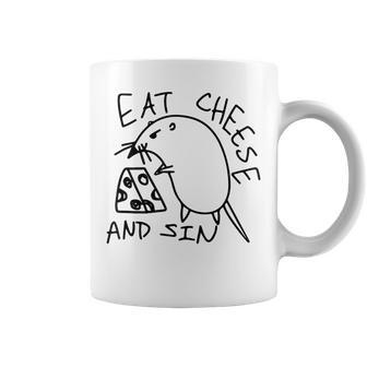 Eat Cheese And Sin Coffee Mug | Mazezy