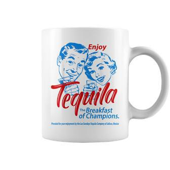 Enjoys Tequila The Breakfasts Of Championss Fun Gifts Tequila Gifts Coffee Mug | Mazezy
