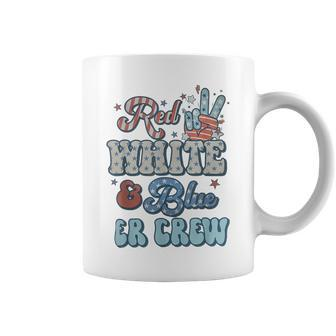 Er Nurse 4Th Of July Red White Blue Er Ed Crew Emergency Coffee Mug - Seseable
