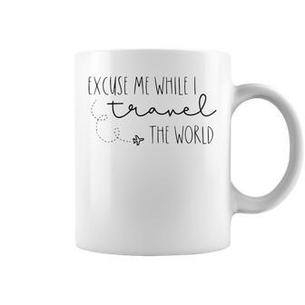 Excuse Me While I Travel The World Coffee Mug - Monsterry CA