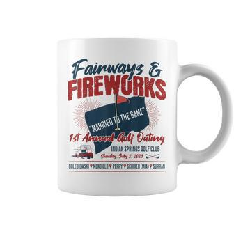 Fairways And Fireworks 1St Annual Golf Tournament Golf Funny Gifts Coffee Mug | Mazezy