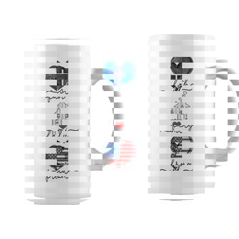 Faith Family Freedom Hearts 4Th Of July Patriotic Flag Coffee Mug - Thegiftio UK