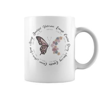 Faith Inspirational Scripture Christian Bible Boho Butterfly Faith Funny Gifts Coffee Mug | Mazezy