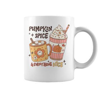 Fall Coffee Pumpkin Spice Latte Iced Warm Cozy Autumn Orange Coffee Mug - Seseable