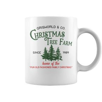Farm Fresh Christmas Trees Vintage Retro Xmas Tree Pine Coffee Mug - Thegiftio UK