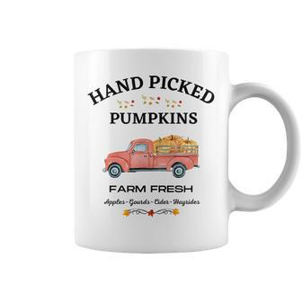 Farm Fresh Thanksgiving Old Red Truck Pumpkin Patch Fall Coffee Mug - Thegiftio UK