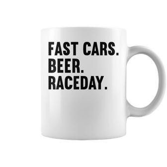 Fast Cars Beer Race Day Funny Race Car Driver Racing Gifts Coffee Mug - Thegiftio UK