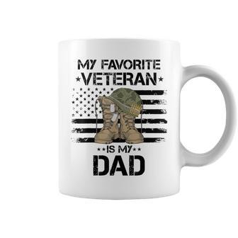 My Favorite Veteran Is My Dad Army Military Veterans Day Coffee Mug | Mazezy