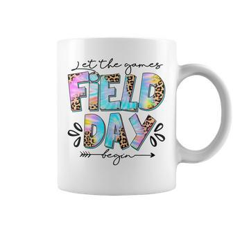 Field Day Let Games Start Begin Leopard Tie Dye Kids Teacher Coffee Mug | Mazezy AU