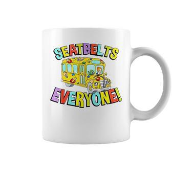 Field Trip Anyone Magic School Bus Seatbelts Everyone Coffee Mug - Monsterry