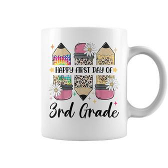 First Day Of 3Rd Grade Teacher Leopard Pencil Back To School Gifts For Teacher Funny Gifts Coffee Mug | Mazezy