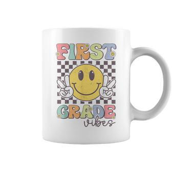 First Grade Vibes Smile Face 1St Grade Team Back To School Coffee Mug | Mazezy