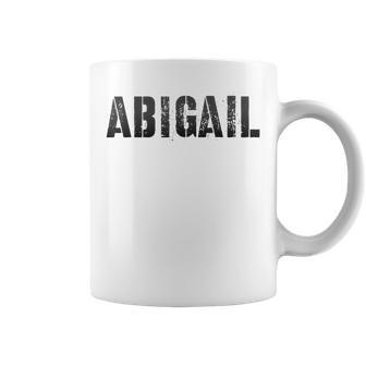 First Name Abigail Girl Grunge Sister Military Mom Custom Coffee Mug | Mazezy UK