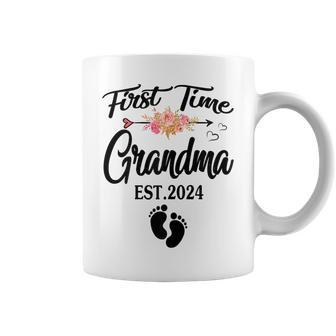 First Time Grandma 2024 Pregnancy Announcement New Grandma Gift For Womens Coffee Mug | Mazezy