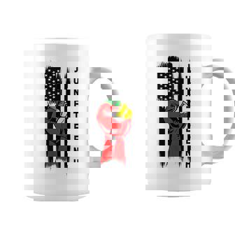 Fist With Junenth Color Template Sublimation Design Coffee Mug | Mazezy