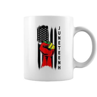 Fist With Junenth Color Template Sublimation Design Coffee Mug | Mazezy