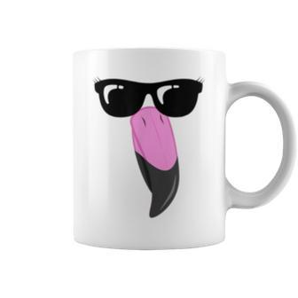 Flamingo Halloween Face Costume Funny Lazy Coffee Mug | Mazezy