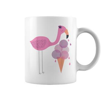 Flamingo Ice Cream Summer Vacay Party Beach Vibes Girls Gift Coffee Mug | Mazezy