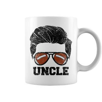 Football Uncle Funny Hair Glasses Football Uncle Coffee Mug | Mazezy