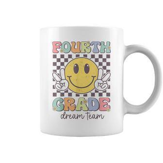 Fourth Grade Dream Team Smile Face Back To School 4Th Grade Coffee Mug | Mazezy