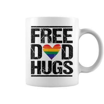 Free Dad Hugs Lgbtq Pride Stepfather Daddy Papa Design Gift For Mens Coffee Mug | Mazezy