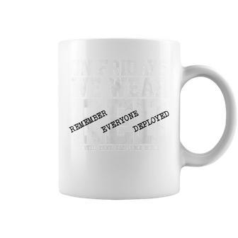 On Friday We Wear Red American Military Support Red Friday Coffee Mug | Mazezy