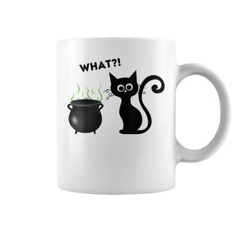 Black Cat Halloween Fall Trick Or Treat Witch Halloween Coffee Mug | Mazezy