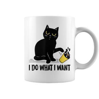 Funny Black Cat I Do What I Want Cat Lover Gifts Coffee Mug - Seseable