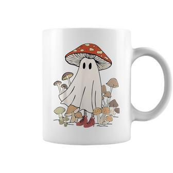 Botanical Cottagecore Mushroom Ghost Halloween Costume Coffee Mug - Seseable