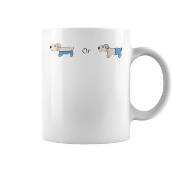 Funny Cartoon Doodle Dog Pants Coffee Mug | Mazezy