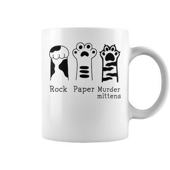 Funny Cat Paws Rock Paper Scissors Coffee Mug - Monsterry CA